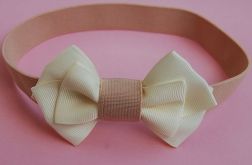 Opaska niemowlęca "Złamana biel z beżem"