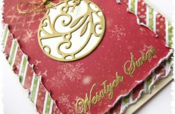 Kartka świąteczna z bombką