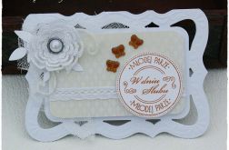 Kartka z okazji ślubu 'śnieżnobiały kwiat