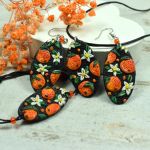 Komplet biżuterii "soczyste pomarańcze" - biżuteria pomarańcze