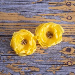 Kolczyki wiszące - Kwiaty żółte