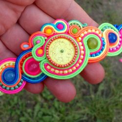 Bransoletka sutasz Neonowa Tęcza