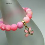 Bransoletka AGATY Z KWIATKIEM - 