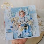 Kartka chrzest pamiątka "BlueBabyBoy" GOTOWA - 