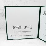 zaproszenia ślubne butelkowa zieleń ZSR 044 - lewa strona