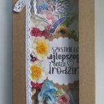 Kartka urodzinowa z polnymi kwiatkami  - Kartka w pudełku