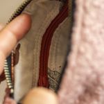 Torebka kopertówka z różowej bukli „Baranek” – unikatowa, ręcznie szyta | RASPBERI - 