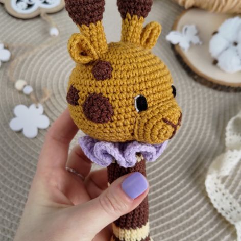 Grzechotka żyrafa, Prezent dla malucha, Gryzak dla noworodka