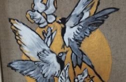 Taniec jaskółek - obraz malowany