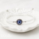 Bransoletka „Oko Nazara” BON2604 - biała bransoletka