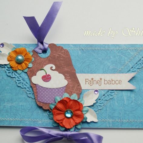 Fajnej babce- kartka kopertówka