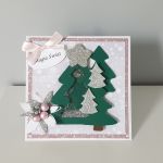Kartka Boże Narodzenie handmade choinki - 