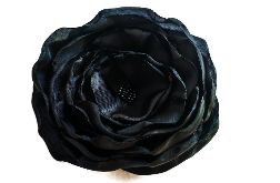 Broszka duża kwiatek 12cm czarna