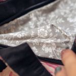 Czarna double bag w peonie - 