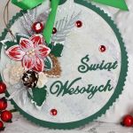 Kartka świąteczna bombka magia zielona - 