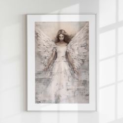 Anioł w Odcieniach Beżu 40x50 cm, 8-2-0042