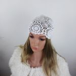 CZAPKA HANDMADE BIAŁA - czapka szydełkowa
