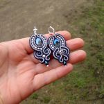 Kolczyki sutasz Blue, White, Silver - 