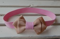 Opaska niemowlęca - Beż & róż