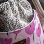 Torebka listonoszka z kominem tulipany + baranek - 