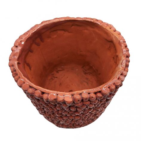 Doniczka Ceramiczna Ręcznie Robiona 18x19 cm Ozdobna Na Taras i Do Ogrodu