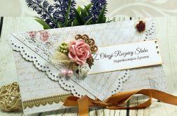 Kartka na rocznicę ślubu- różany zakątek