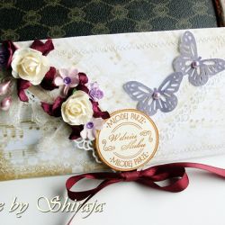 Kopertówka z okazji ślubu- rubinowa łąka