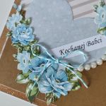 Kartka na Dzień Babci niebieskie kwiaty - 