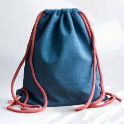 Turkusowy workoplecak z plecionki