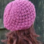Różowa czapka beret - 