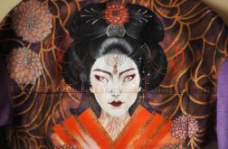 Ręcznie malowana kurtka GEJSZA