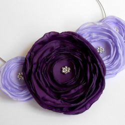 Kwiatowy naszyjnik fiolety