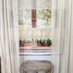 Zasłona koronkowa do pokoju do salonu boho frędzle 140/260cm - 