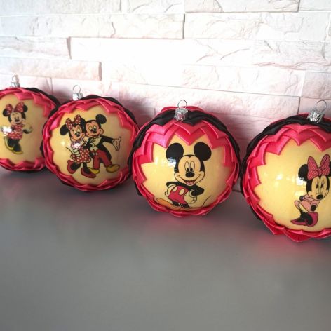 Zestaw bombek choinkowych dla dzieci MINNIE