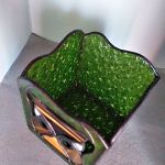 Lampion Magia Przyrody Tiffany - szkło karbowane - kwiecisty wzór