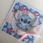 Kartka ręcznie robiona urodzinowa Stich  - Kartka handmade Stich 3
