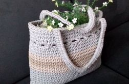 Szaro beżowa duża torba