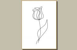 "Tulipan" grafika autorska minimalistyczna