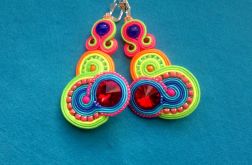 Kolczyki sutasz w kolorach papugi