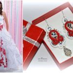 ślubne kolczyki sutasz z kryształami - 