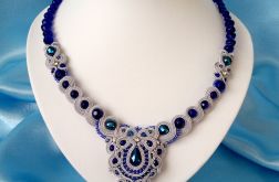 Naszyjnik-kolia sutasz Szafiry w Srebrze