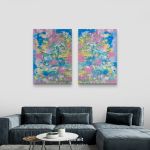 Wiosenne inspiracje ogrod , plotno 100x70x1 cm kazde  - 