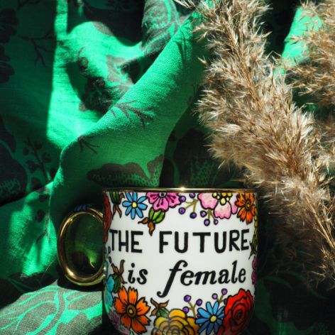 Ręcznie malowany porcelanowy kubek FUTURE