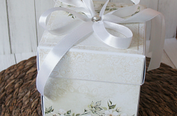 Ślubny exploding box "White & Cream" -szybka wysyłka