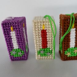 Świeczki 3D- komplet na choinkę (kolorowe1)