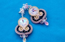 Kolczyki Queen Black - Gold