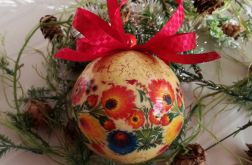Bombka decoupage w stylu folk