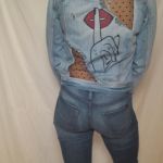 Kurtka jeans rozm S - tył