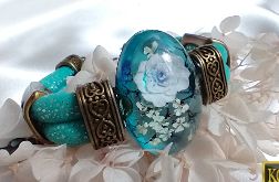 Piękna Helena - bransoletka z żywicą