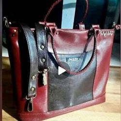 Torba na codzień typu Tote Rivena Vercci  Birck-Red